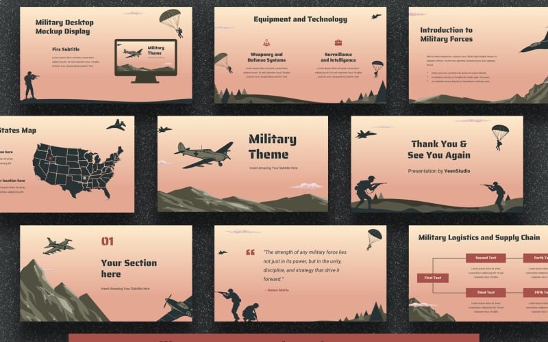 Militärische Keynote-Vorlage