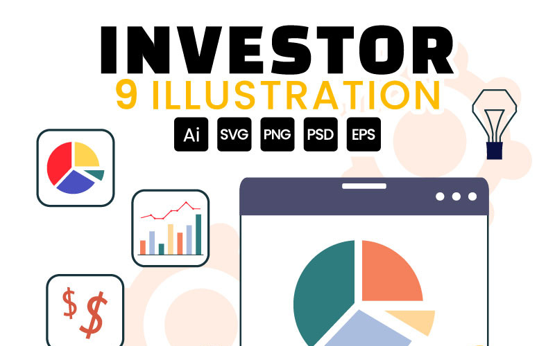 Ilustración vectorial de 9 inversores empresariales