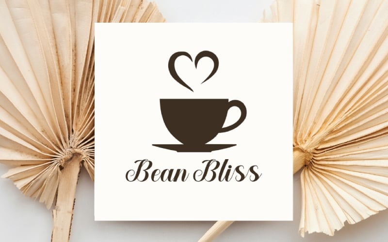 Modello di logo Bean Bliss – Design vettoriale moderno e modificabile per bar e caffetterie