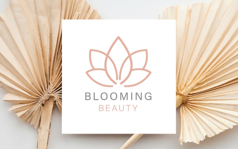 Modello di logo Blooming Beauty: design vettoriale elegante, modificabile e pronto all'uso