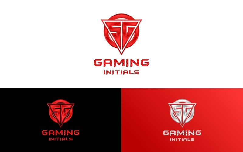 Bokstaven SG Triangle Gaming Logotyp