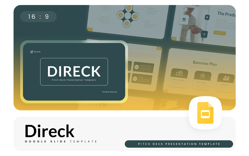 Direck – Modèle de diapositives Google Pitch Deck