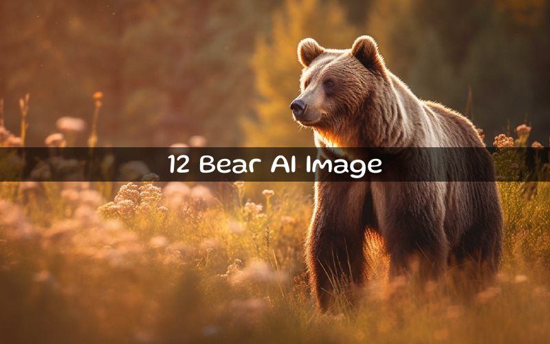 Imagen conceptual de un oso en el bosque