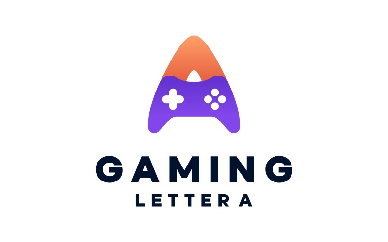 Lettre A Joystick Logo coloré