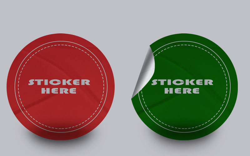 Modello di mockup adesivo Design 27