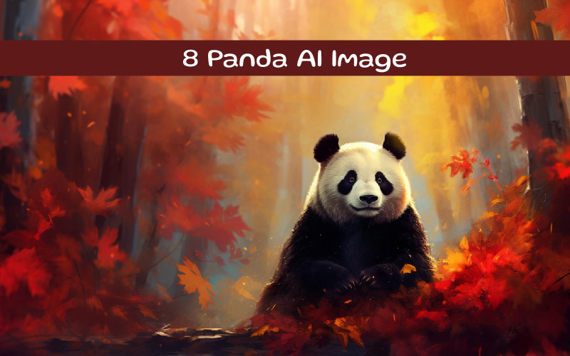Panda dans la forêt Concept Ai Image