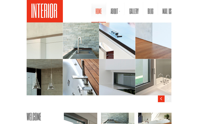 Responsives WordPress-Theme für Innenarchitektur