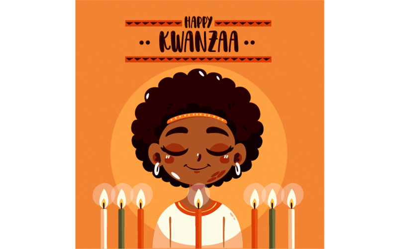 Celebración cultural de Kwanzaa aislada