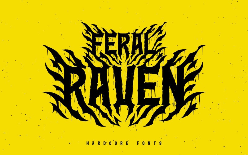 Feral Raven — Hardcore-lettertype