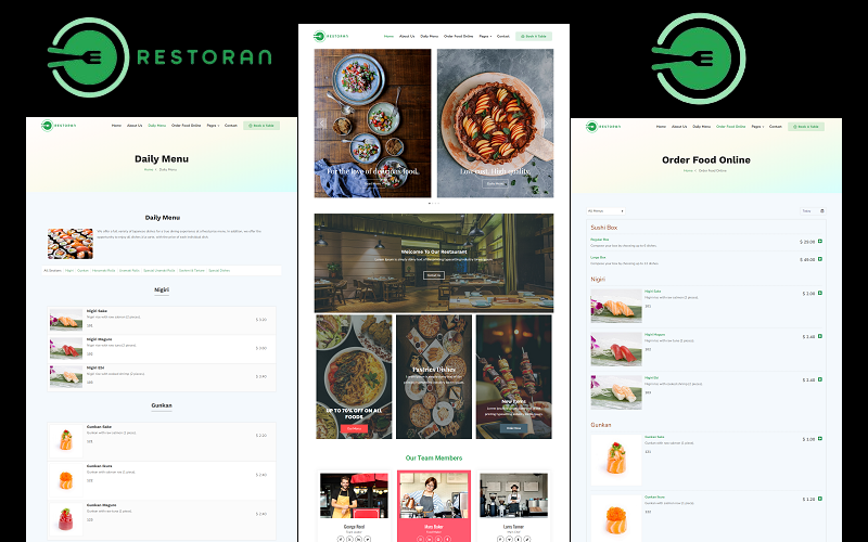 Restoran - Tema de WordPress para restaurantes, tiendas de comida, reservas de mesa y comida para llevar.