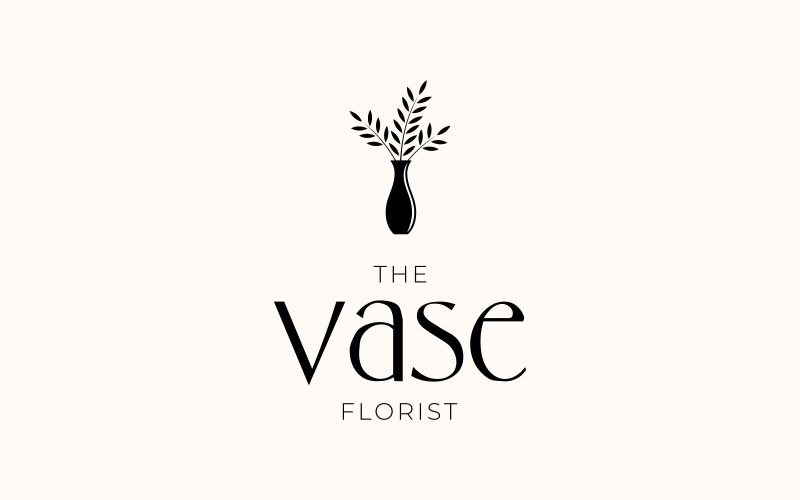 Flower Vase Ceramic Porcelain Logo