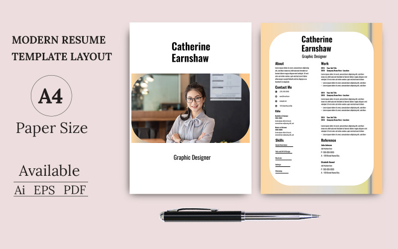 Modern Rseume Booklet Template