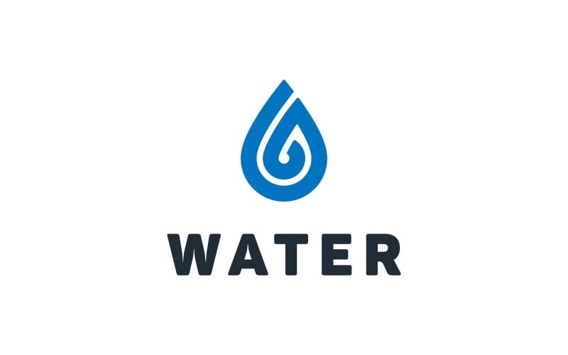 Su Damlası Yağmur Damlası Logo Tasarımı