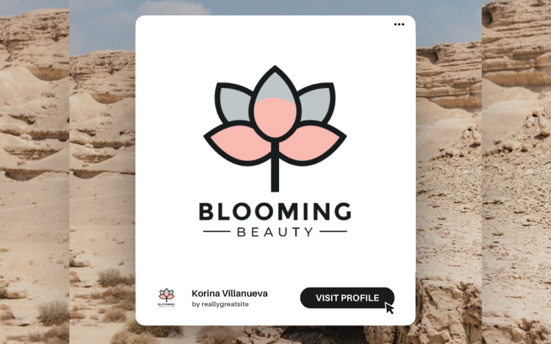Blooming Beauty Logo Template: Sophisticated and Eye-Catching for Your Business