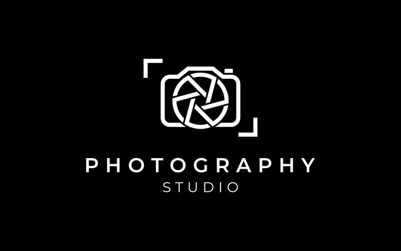 Logo della cornice dell'otturatore della macchina fotografica fotografica
