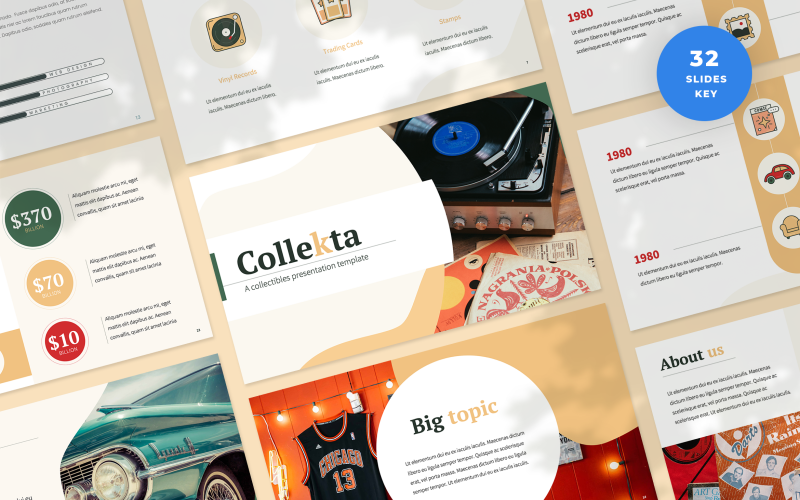 Modelli di presentazione Keynote per oggetti da collezione
