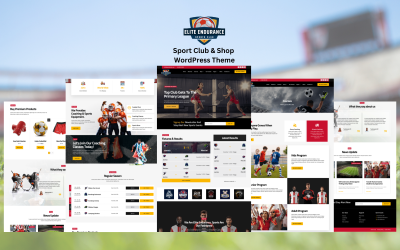 Elite Endurance - Tema de WordPress para entrenamiento deportivo y tienda de artículos deportivos