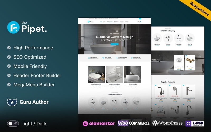 Pipet - Banyo ve Sıhhi Tesisat WordPress WooCommerce Teması