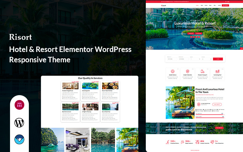 Risort - Hotel & Resort Elementor Tema WordPress