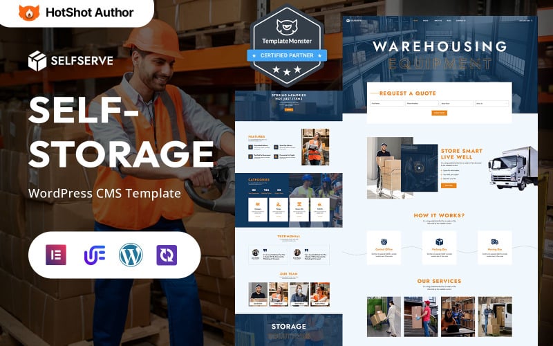 SelfServe - 自助存储设施、包装服务和仓库 WordPress Elementor 主题