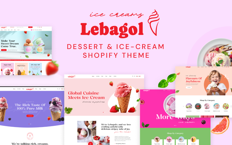 Ap Lebagol - Tema de Shopify para postres y helados
