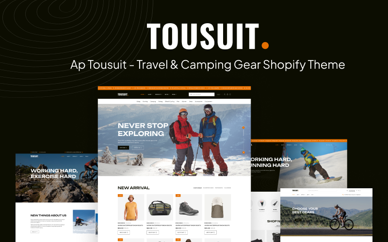 Ap Tousuit - Тема Shopify для туристического и кемпингового снаряжения