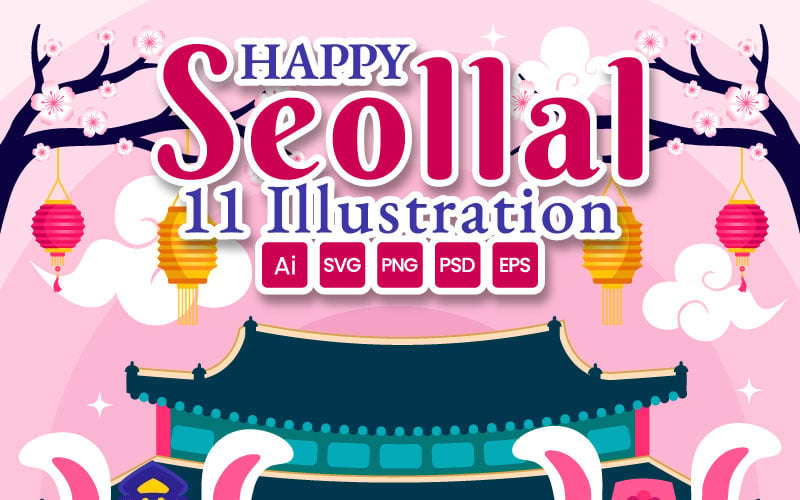 11 Year of the Rabbit Seollal Illustration
