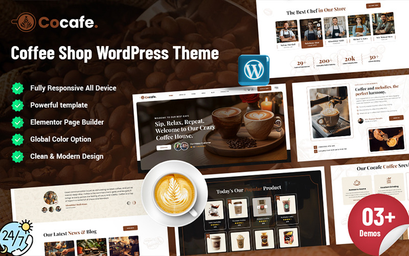 Cocafa - Koffieshop WordPress-thema