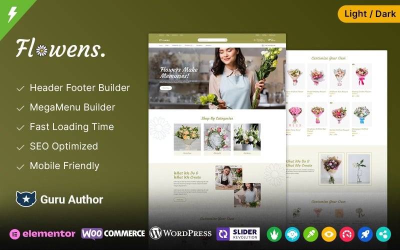 Flowens - Blumenladen, Florist und Geschenkartikel-WordPress-WooCommerce-Theme