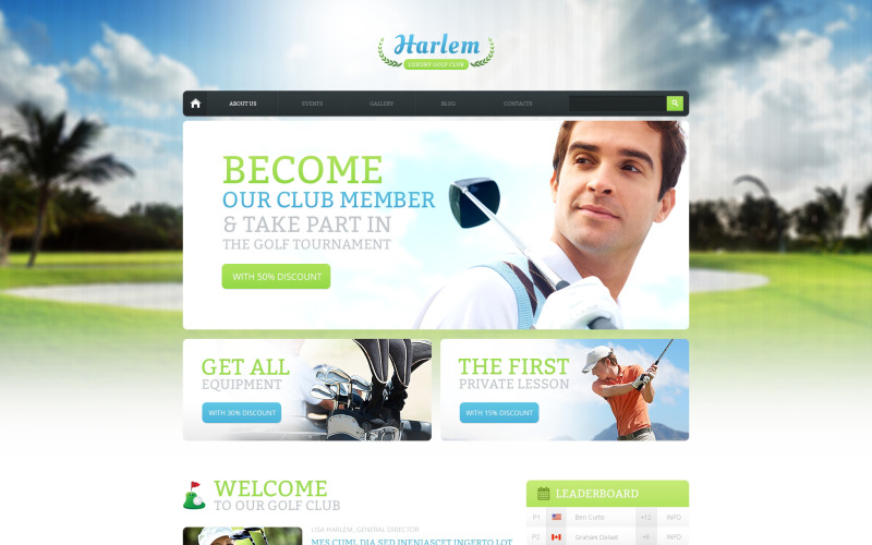 Daha İyi Pazarlama Drupal Şablonu için Golf