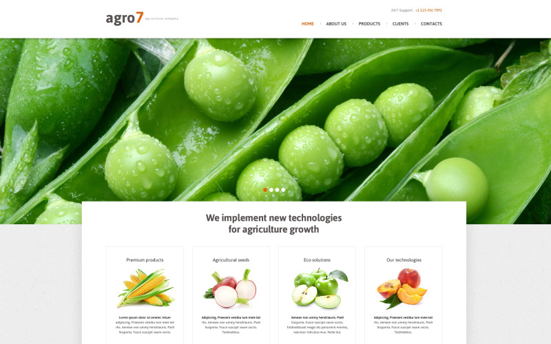 Modèle de site Web réactif à la ferme