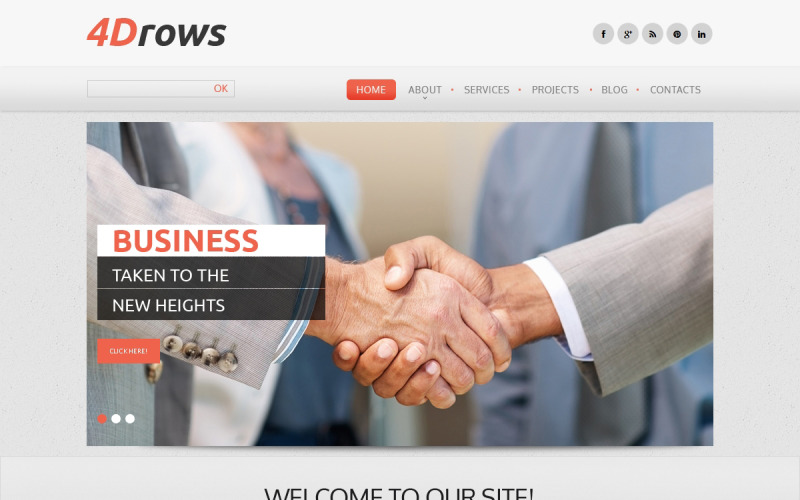 Modelo de site responsivo de agência de marketing