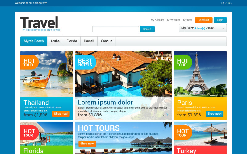 Travel Agency Store Magento Teması