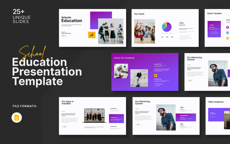 Googles bildpresentationsmall för utbildning