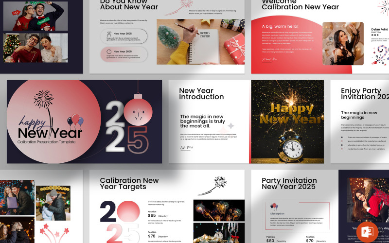 2025 年新年快乐PowerPoint 模板