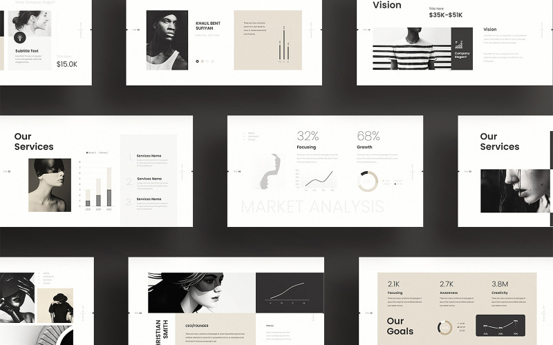 Modèle de présentation Google Slides minimaliste et créatif