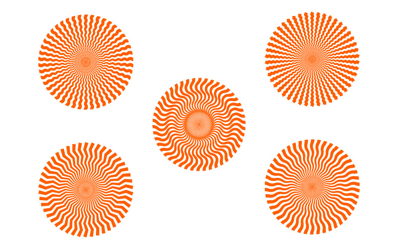Abstrakte verzerrte Wellenlinien Oberfläche Radialwellen Illustration Design-Vorlage V.1