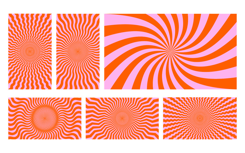Abstrakte verzerrte Wellenlinien Oberfläche Radialwellen Illustration Design-Vorlage V.2