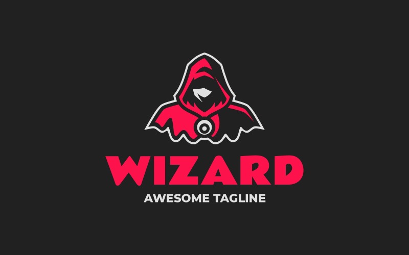 Wizard Eenvoudig Mascotte Logo 26