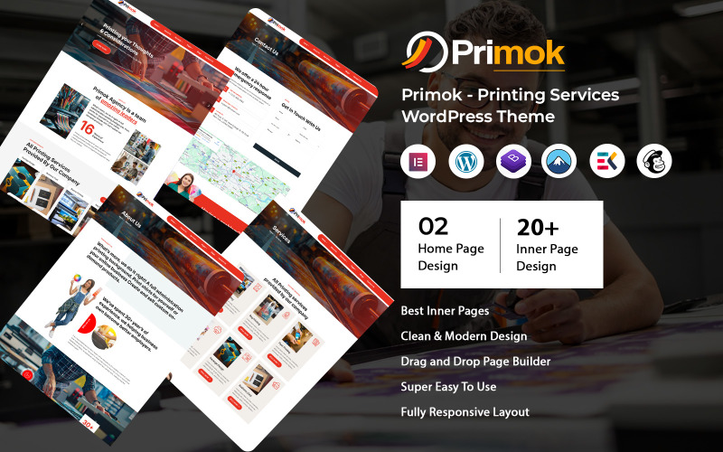 Primok - 数码印刷和 3D 印刷服务 WordPress 主题