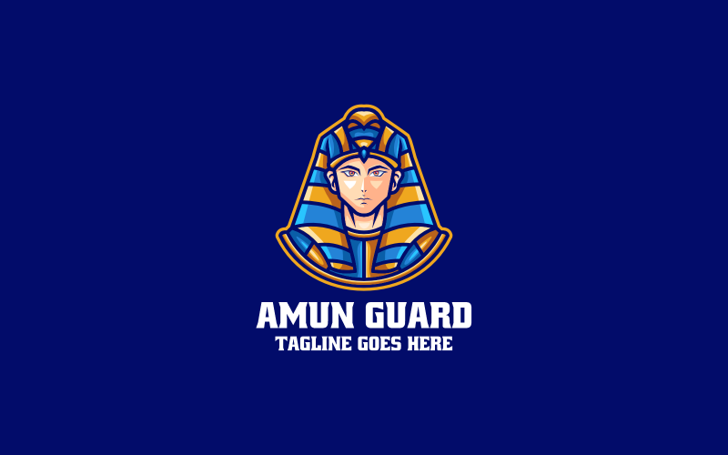 Amun Guard enkel maskotlogotyp