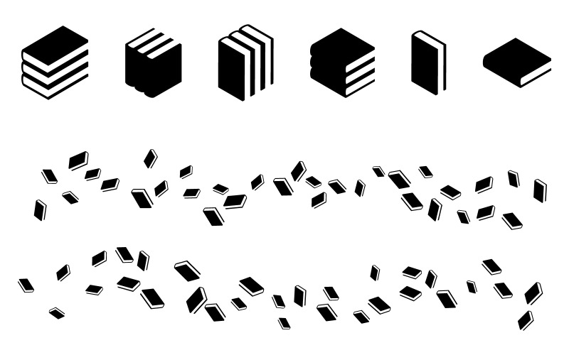 Bokstapel Vektorkonst designelement illustration designmall v.2