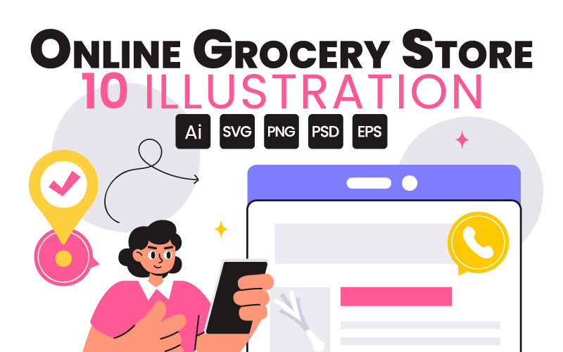 10 Ilustrace Online Obchod S Potravinami