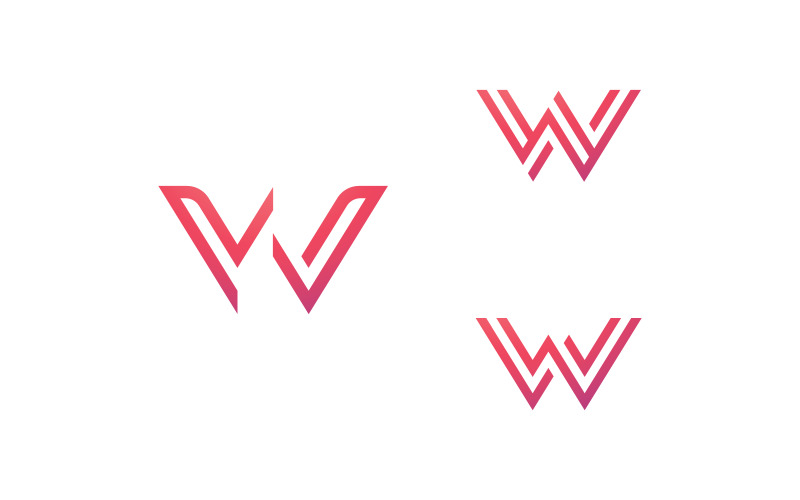 Progettazione e modello del logo W. Iniziali dell'icona W creative basate su lettere in vettore. 141