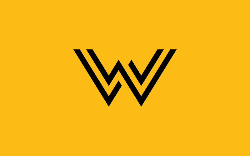 Progettazione e modello del logo W. Iniziali dell'icona W creative basate su lettere in vettore. 7