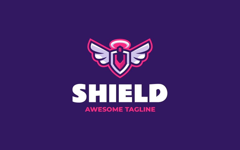 Štít jednoduché logo maskota
