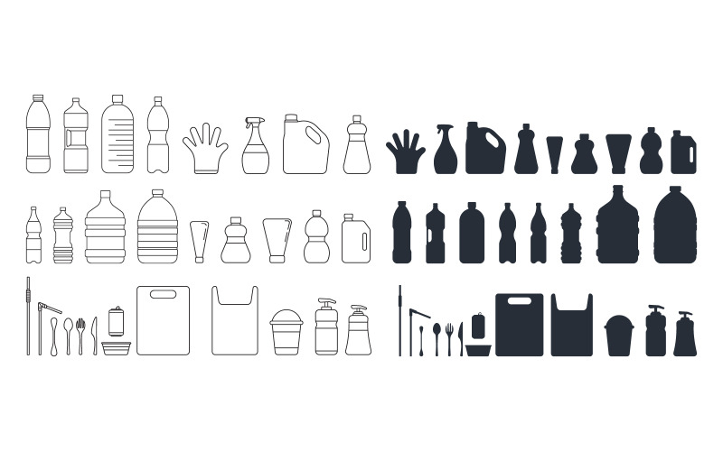 Vattenföroreningar ikonelement vektor lager illustration designmall v.1