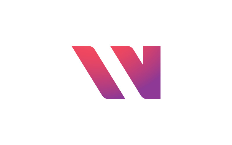 W 标志设计和模板。基于矢量字母的创意 W 图标首字母。11