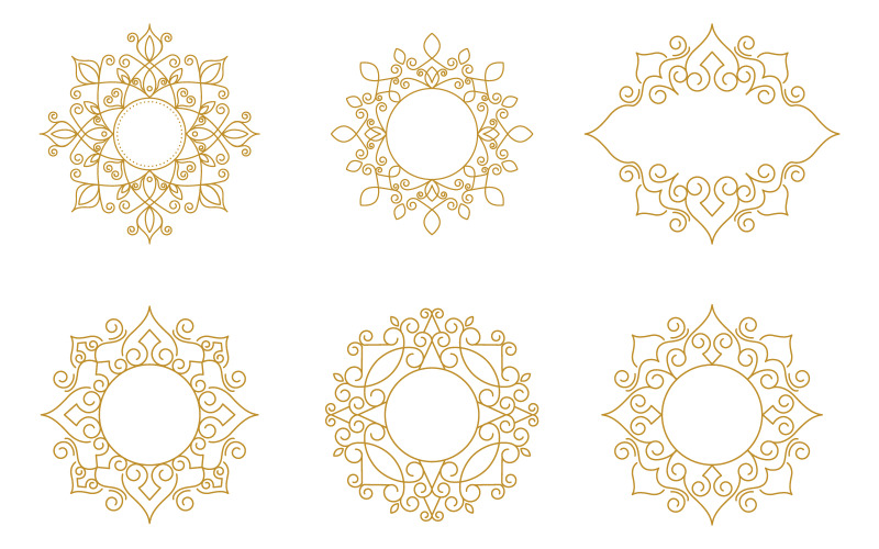Elegáns luxus vintage Finomított kézzel rajzolt határsablon illusztráció tervezősablon v.1