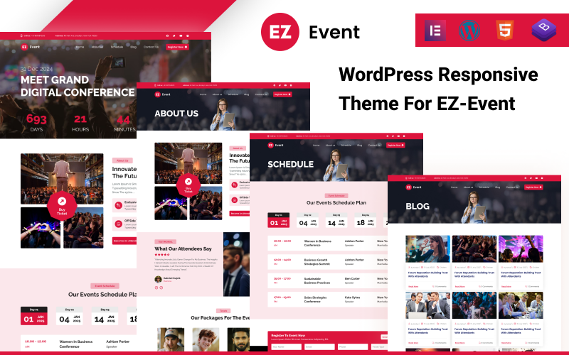 EZ Event: Elegáns rendezvényszervezési WordPress téma